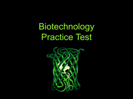 Biotechnology Practice Test