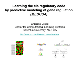 Learning the cis regulatory code by predictive modeling of