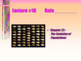 Lecture #10 Date