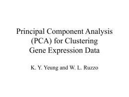 Principal Component Analysis for Clustering Gene Expression Data