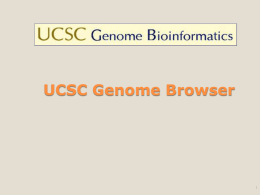 Overview of Genome Browsers