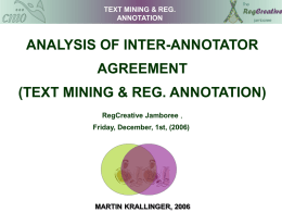 Analysis of inter-annotator agreement