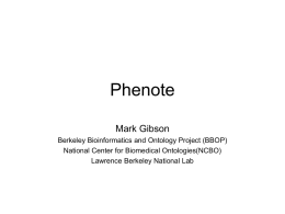 Phenote - National Center for Biomedical Ontology