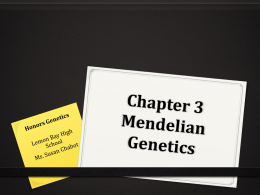 Chapter 3 Mendel