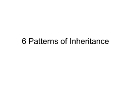 Patterns of Inheretance