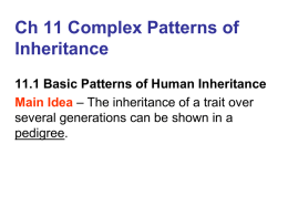 Complex Inheritance and Human Heredity