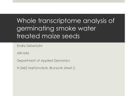 Whole transcriptome analysis of germinating smoke water