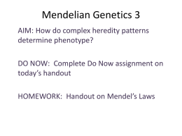 Mendelian Genetics 3