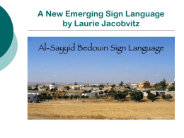 The researchers of Al-Sayyid Bedouin Sign Language