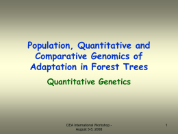Wheeler Quantitative Genetics