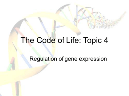The Code of Life: Topic 3