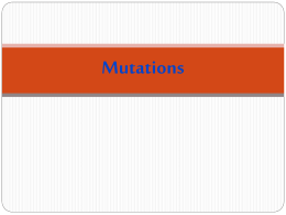 Mutation Notes - West Branch Schools