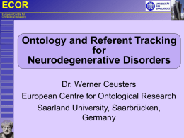 Ontology for Neurodegenerative Disorders