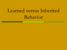 Learned versus Inherited
