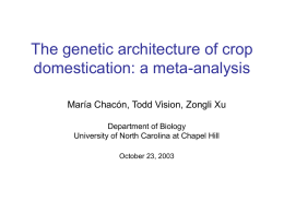 Plant Genetics 2003 - Biology Department | UNC Chapel Hill