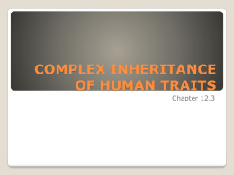 complex inheritance of human traits