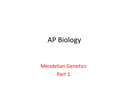 Pre – AP Biology
