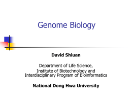National Dong Hwa University Genome Sizes