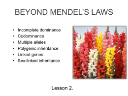 Lesson 6. Beyond Mendel - Blyth-Biology11