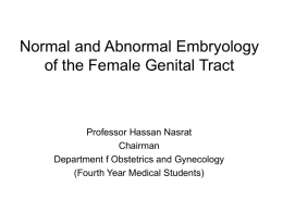 Anomalies of the internal genital tract