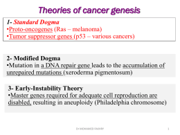MOLECULAR GENETIC OF CANCER PART II