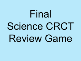 Final Review Game