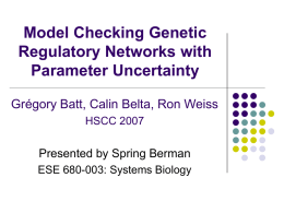 Model Checking Genetic Regulatory Networks with Parameter