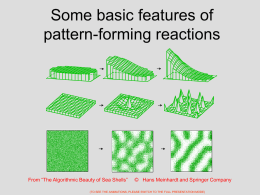 1 Basic features of pattern-forming reactions