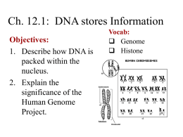 Ch. 12.1: DNA stores Information