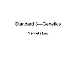 Standard 3—Genetics