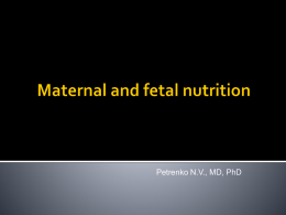 2_Maternal and fetal nutrition