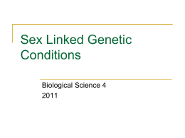 Sex Linked Genetic Conditions