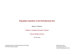 Population Genetics in the Post