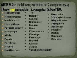 Mendelian Genetics