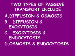 two types of passive transport include - Chatt