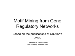 Motif Mining from Gene Regulatory Networks