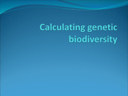 (e) how genetic biodiversity may be assessed