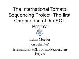 The Tomato Sequencing Project