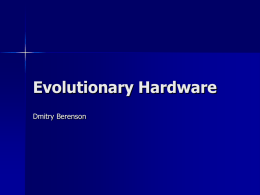 Presentation on Evolutionary Hardware and My Project (11-15-04)