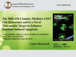 The DREAM Complex Mediates GIST Cell Quiescence and Is a