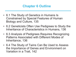 9/06 Pedigrees and Human Genetics
