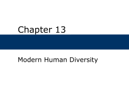 Chapter 13 Modern Human Diversity