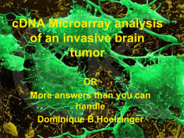 cDNA Micoroarray Data Analysis