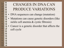 CHANGES IN DNA CAN PRODUCE VARIATIONS