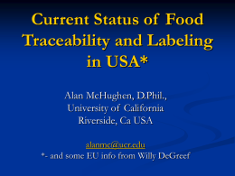 Identity Preservation and Traceability in Commodity Crops