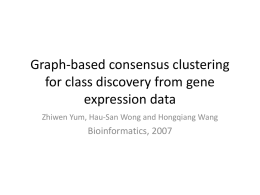 Graph-based consensus clustering for class discovery from gene