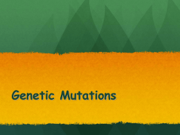 Gene Mutations - Lyndhurst School