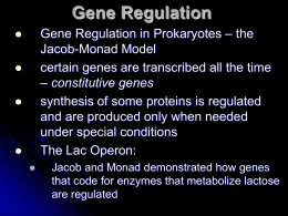 Gene Regulation - Cloudfront.net