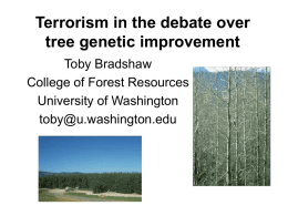 Terrorism in the debate over tree genetic