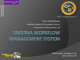Taverna workflow management system